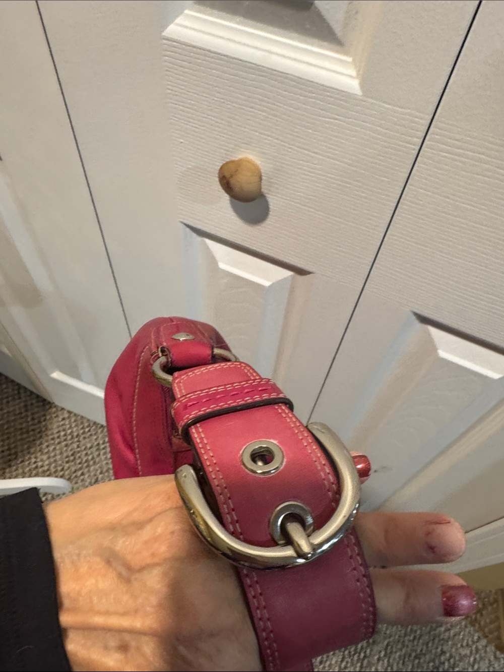 Coach Hot Pink Y2K Hobo Leather Shoulder Bag - Coach - Picture 8 of 11